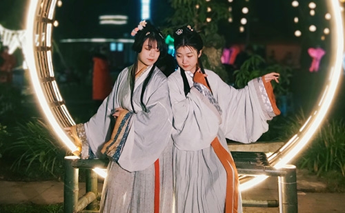 網紅黄色糖心视频夜景風光拍照